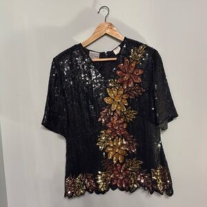 Vintage Stenay Sequined Top Medium